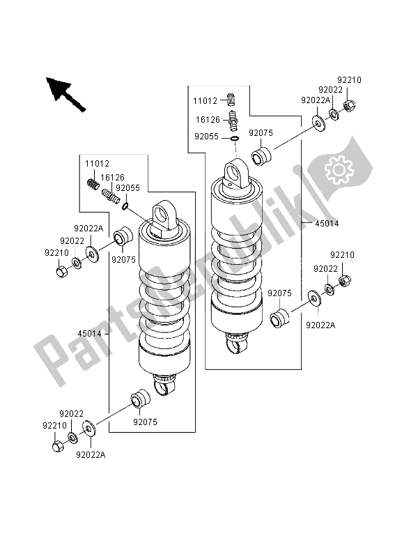 All parts for the Suspension & Shock Absorber of the Kawasaki VN 1500 Classic Tourer 1998