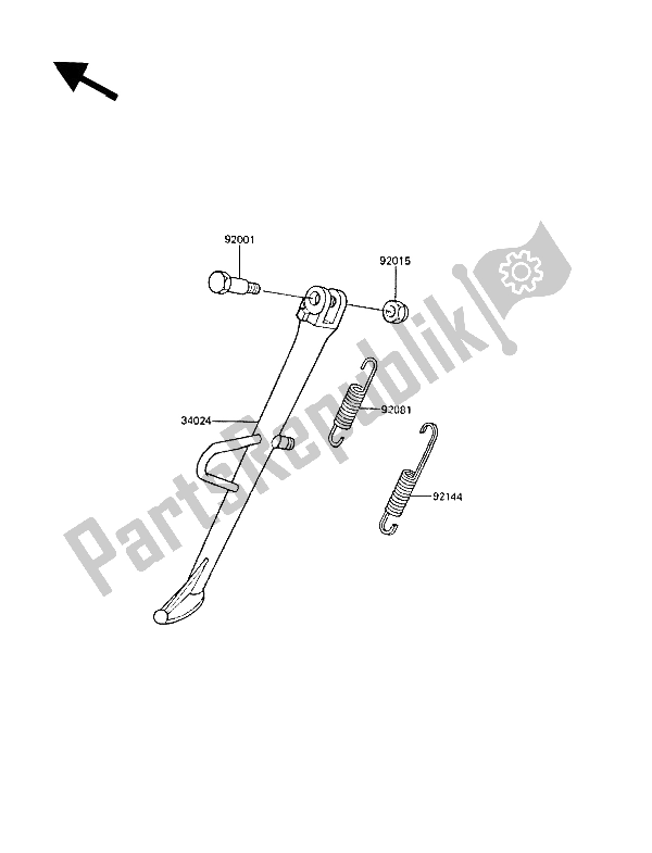 Todas las partes para Stand (s) de Kawasaki ZL 1000 1987