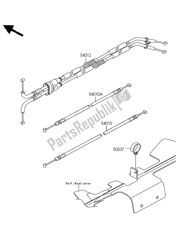 All parts for the Cables of the Kawasaki ZZR 1400 ABS 2010