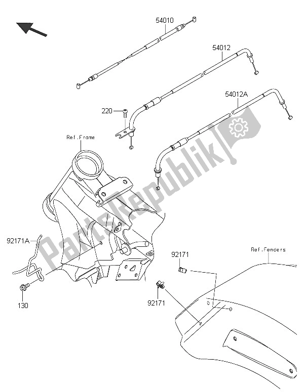 Tutte le parti per il Cavi del Kawasaki Vulcan 1700 Nomad ABS 2016