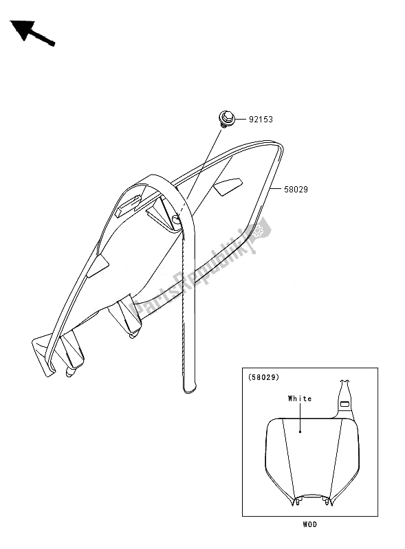 All parts for the Accessory of the Kawasaki KX 250F 2007