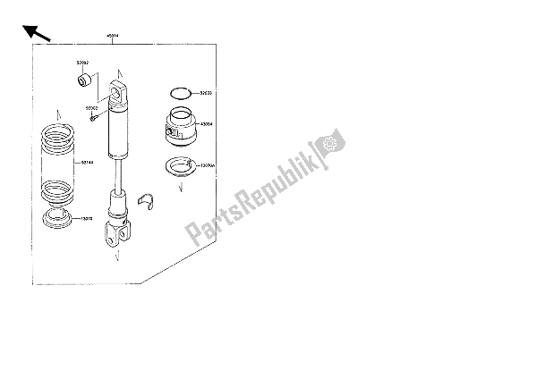 Todas as partes de Absorventes De Impacto) do Kawasaki KLR 500 1987