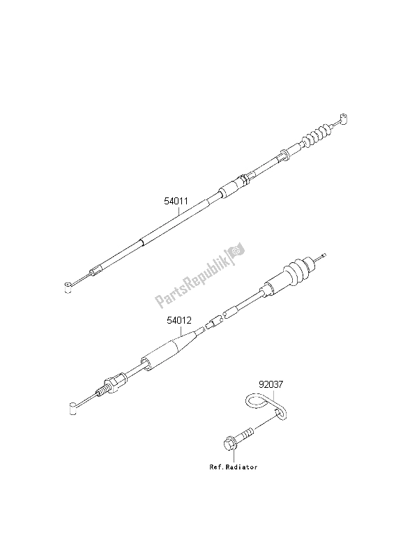 Toutes les pièces pour le Câbles du Kawasaki KX 250 2003