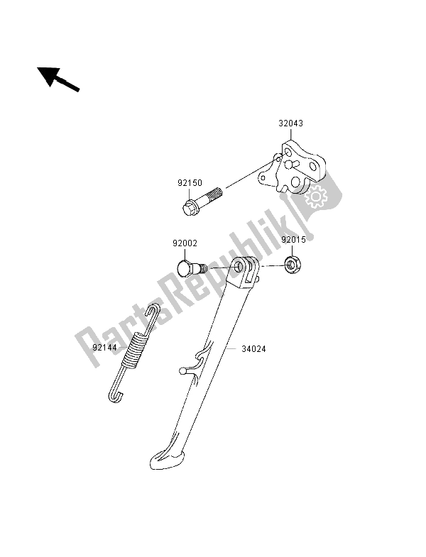 Wszystkie części do Stoisko Kawasaki Ninja ZX 7R 750 1996