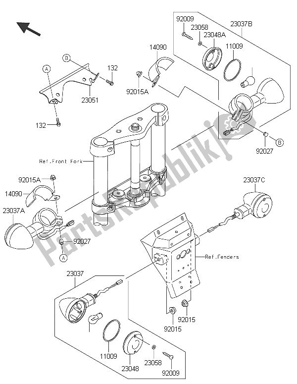 All parts for the Turn Signals of the Kawasaki Vulcan 900 Custom 2016