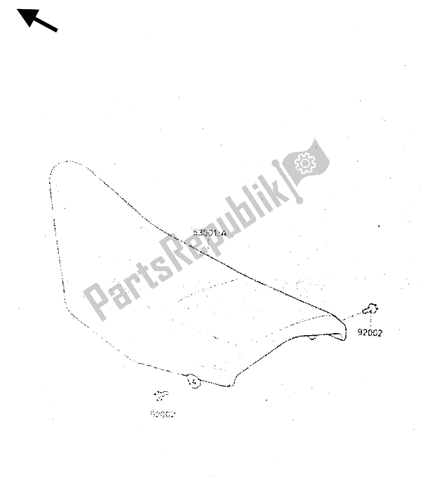 Todas as partes de Assento do Kawasaki KX 500 1987