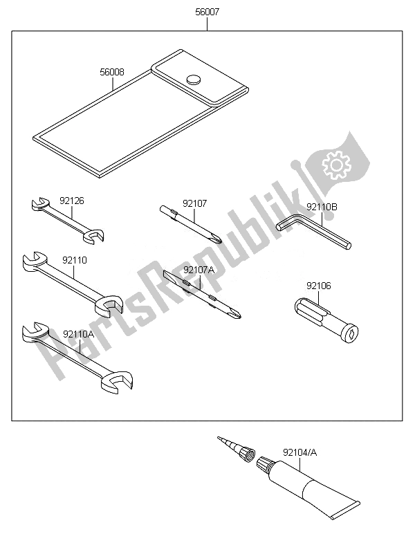 Toutes les pièces pour le Outils Propriétaires du Kawasaki VN 1700 Voyager Custom ABS 2014