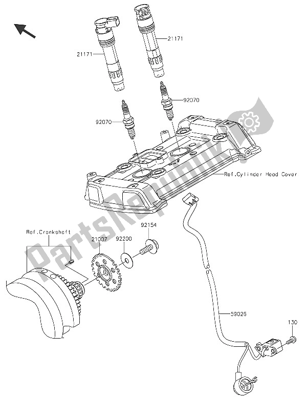 All parts for the Ignition System of the Kawasaki Vulcan S ABS 650 2016