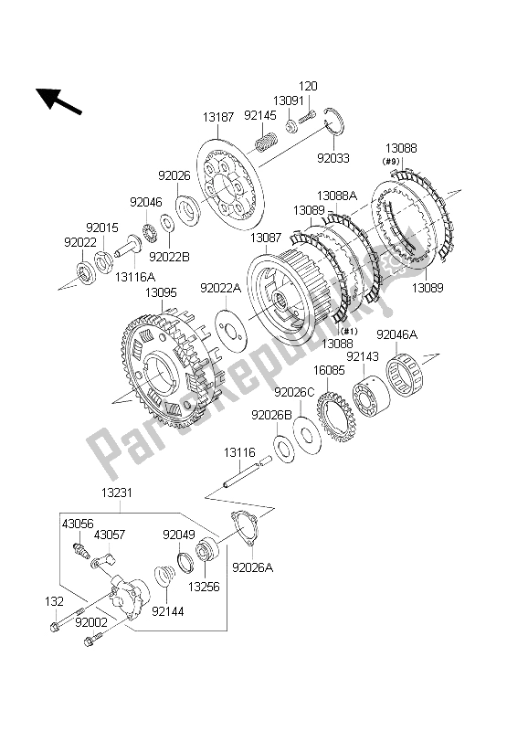 Tutte le parti per il Frizione del Kawasaki ZXR 1200S 2004