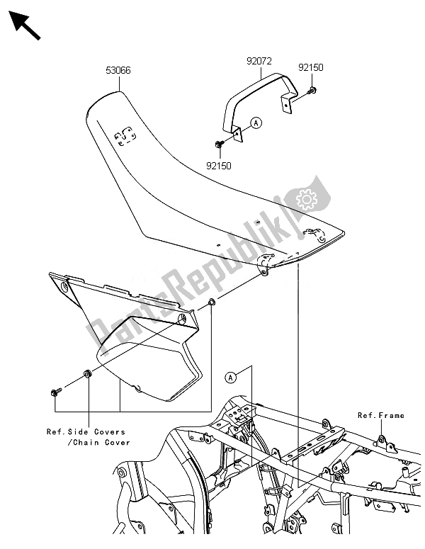 Wszystkie części do Siedzenie Kawasaki KLX 250 2014