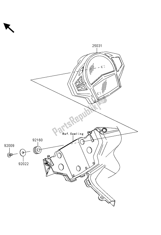 All parts for the Meter(s) of the Kawasaki ER 6F ABS 650 2013