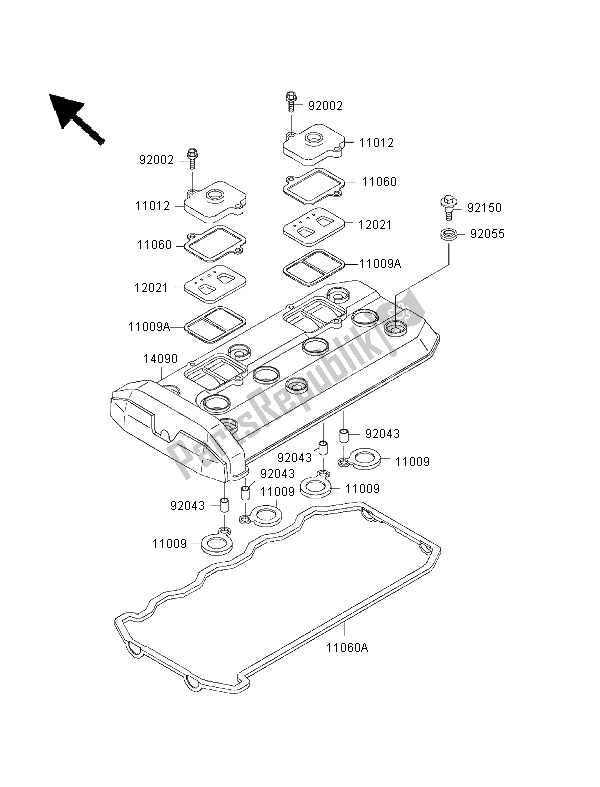 Wszystkie części do Cylinder Kawasaki ZRX 1100 1999