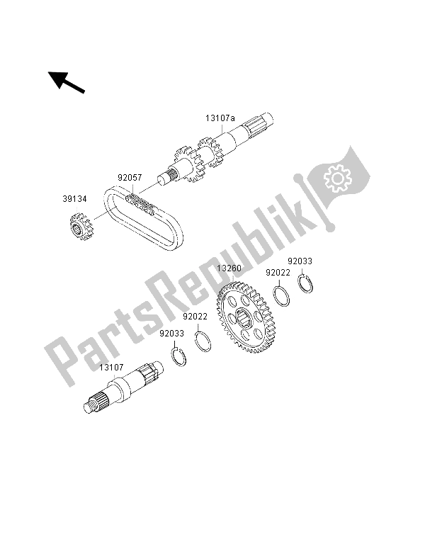 Tutte le parti per il Trasmissione del Kawasaki KVF 300 Prairie 4X4 2002