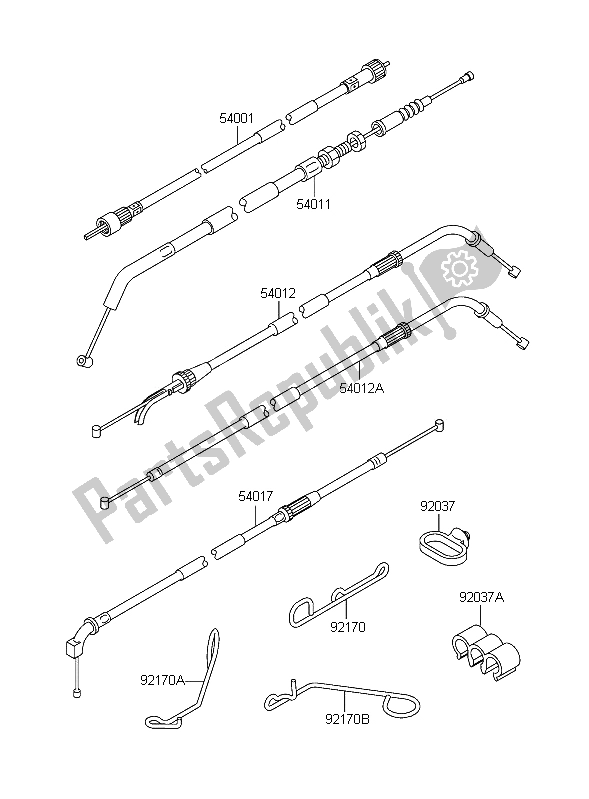 Wszystkie części do Kable Kawasaki ZZR 600 2006