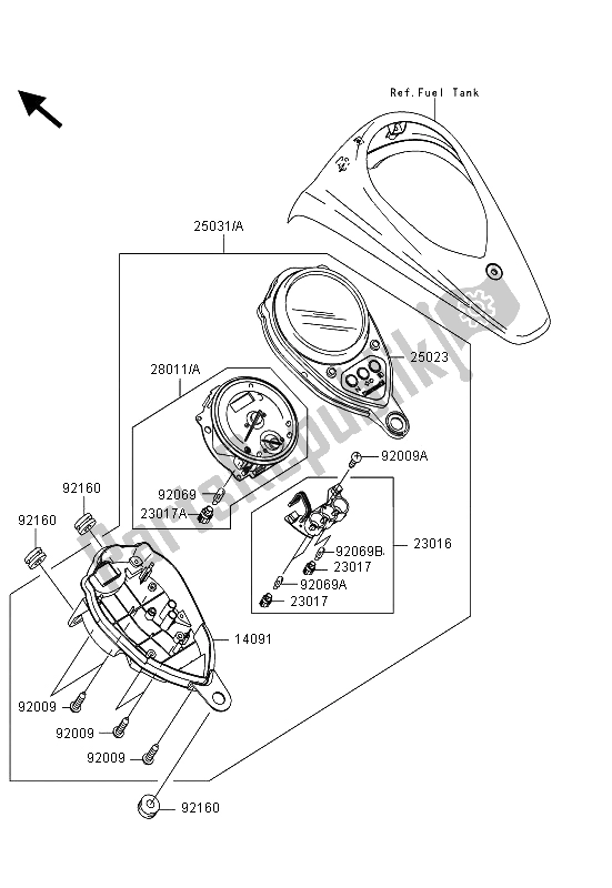 All parts for the Meter(s) of the Kawasaki VN 900 Custom 2013