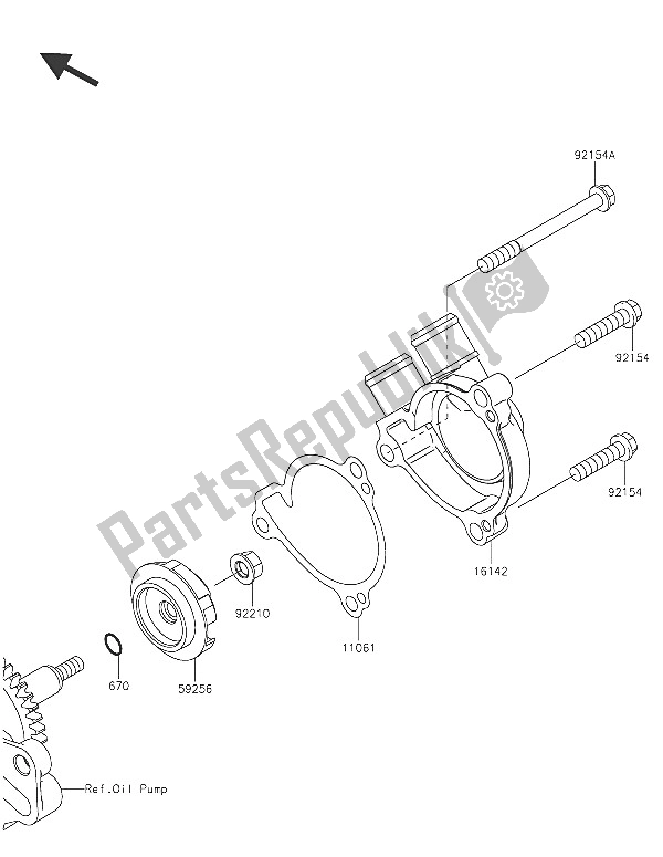 Todas las partes para Bomba De Agua de Kawasaki Ninja 250 SL 2016