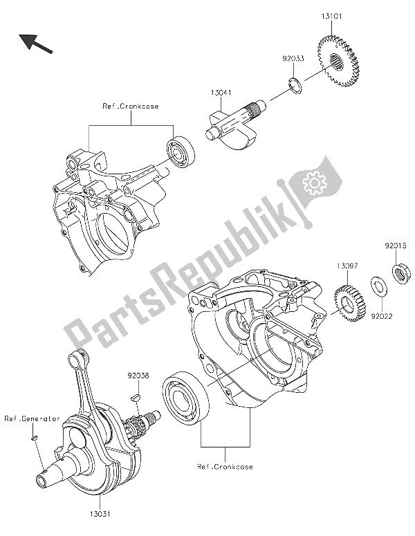 Todas las partes para Cigüeñal de Kawasaki Z 250 SL 2016