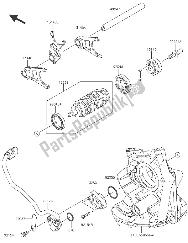 Todas las partes para Tambor De Cambio De Marcha Y Horquilla (s) De Cambio de Kawasaki Ninja ZX 10R ABS 1000 2016