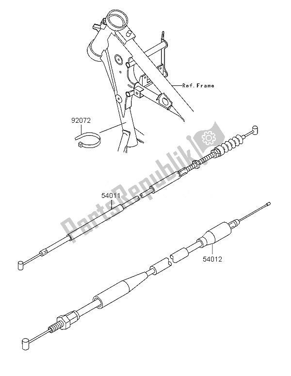 All parts for the Cables of the Kawasaki KX 65 2005