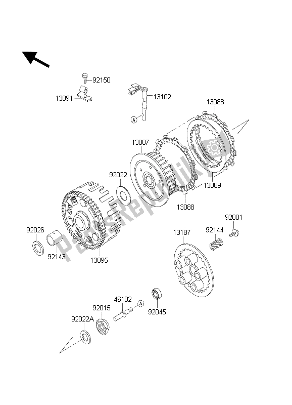 Wszystkie części do Sprz? G? O Kawasaki KLR 650C 2003