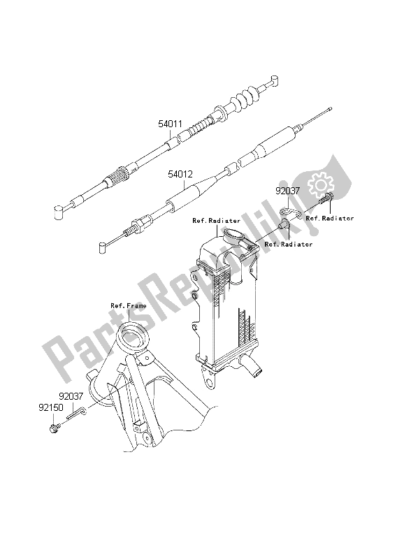 Wszystkie części do Kable Kawasaki KX 85 LW 2003