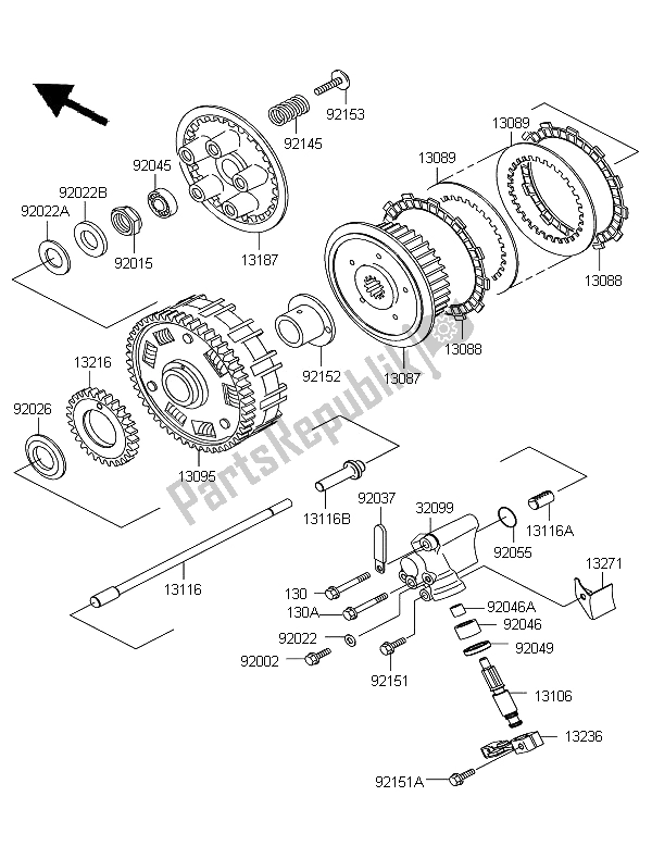 Tutte le parti per il Frizione del Kawasaki W 800 2012