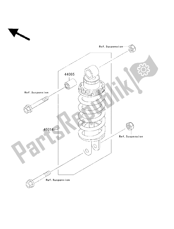 Tutte le parti per il Ammortizzatore del Kawasaki ZZ R 600 2002