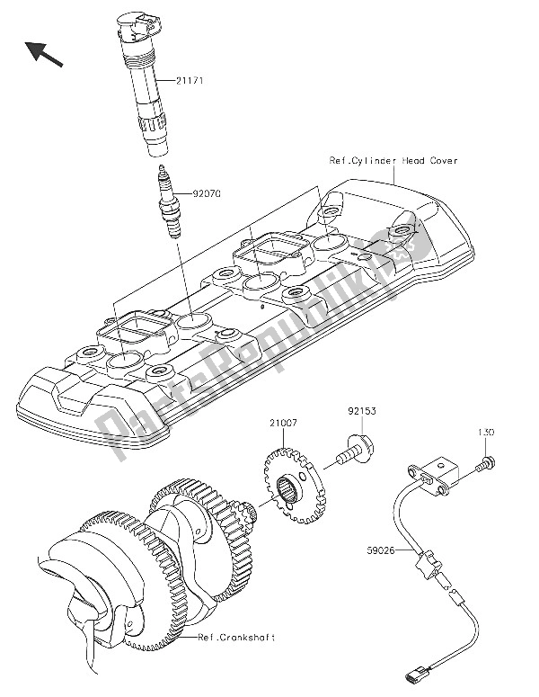 All parts for the Ignition System of the Kawasaki Versys 1000 2016