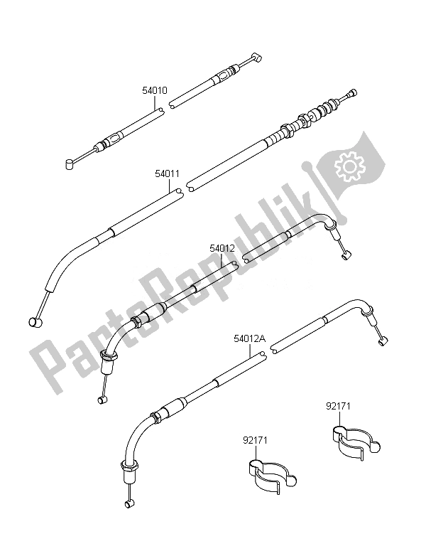 Tutte le parti per il Cavi del Kawasaki W 800 2014