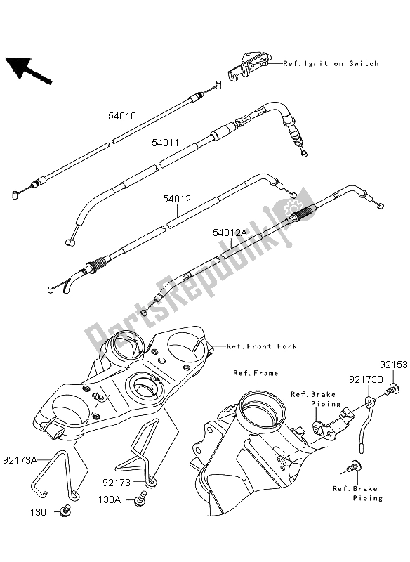 Tutte le parti per il Cavi del Kawasaki Versys ABS 650 2012