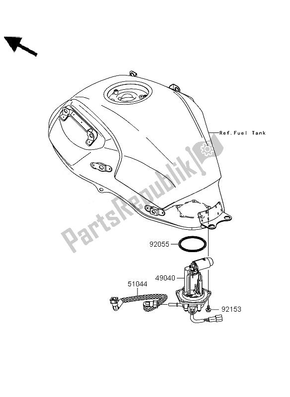 Todas las partes para Bomba De Combustible de Kawasaki Versys 650 2011