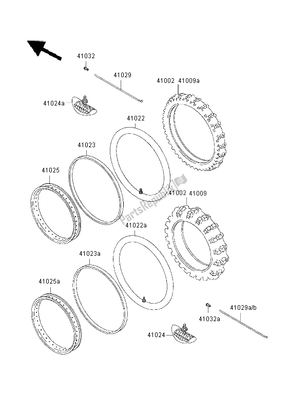 All parts for the Tires of the Kawasaki KLX 650R 1996