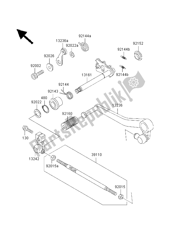 Todas las partes para Mecanismo De Cambio De Marcha de Kawasaki Ninja ZX 7R 750 2000