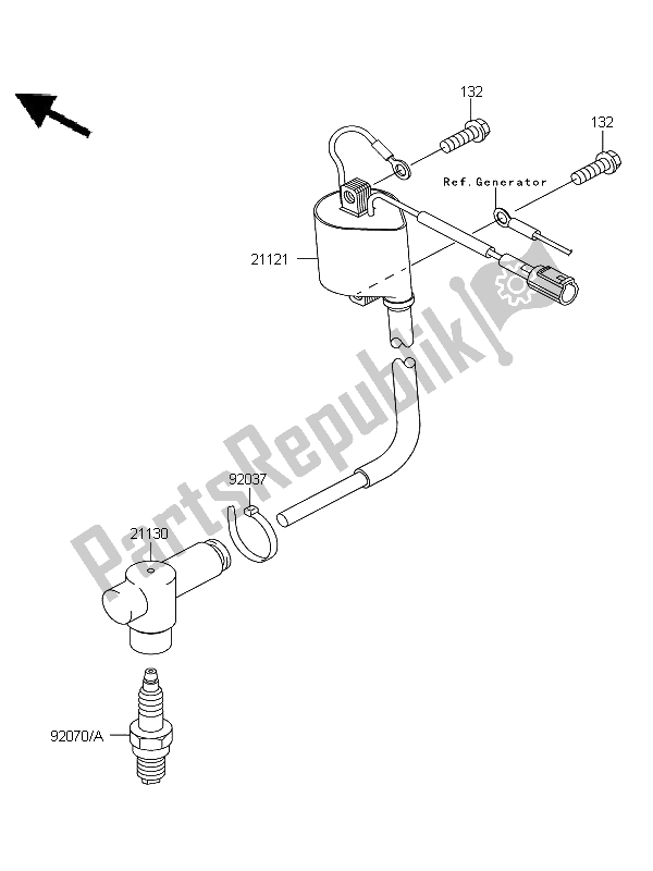 Toutes les pièces pour le Système De Mise à Feu du Kawasaki KX 85 SW LW 2011