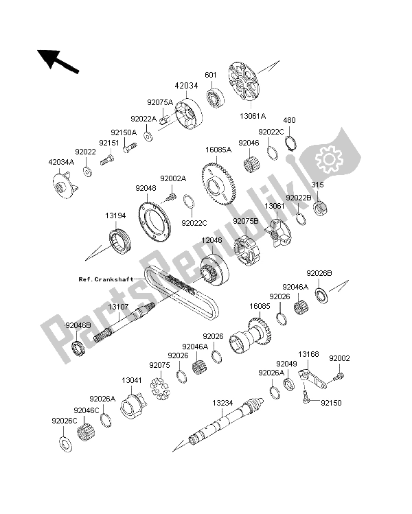 Toutes les pièces pour le Balancier du Kawasaki 1000 GTR 1997