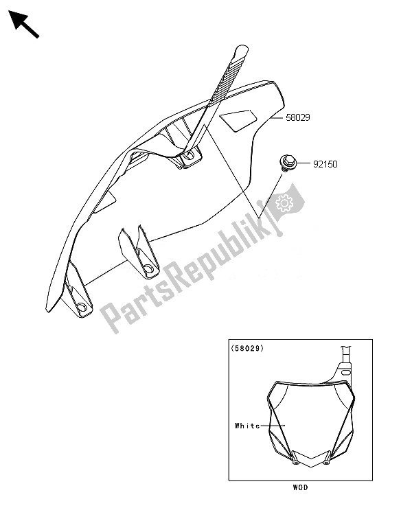 Toutes les pièces pour le Accessoire du Kawasaki KX 450F 2014