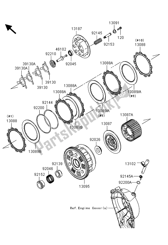 Tutte le parti per il Frizione del Kawasaki Ninja ZX 10R 1000 2013