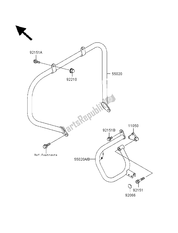 Toutes les pièces pour le Garde du Kawasaki VN 1500 Classic Tourer FI 2000