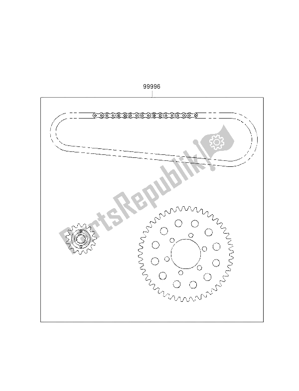 Tutte le parti per il Kit Catena del Kawasaki ZXR 400 1998