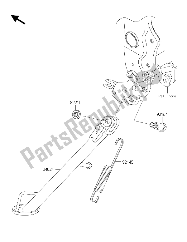 All parts for the Stand(s) of the Kawasaki Ninja 250 SL 2015