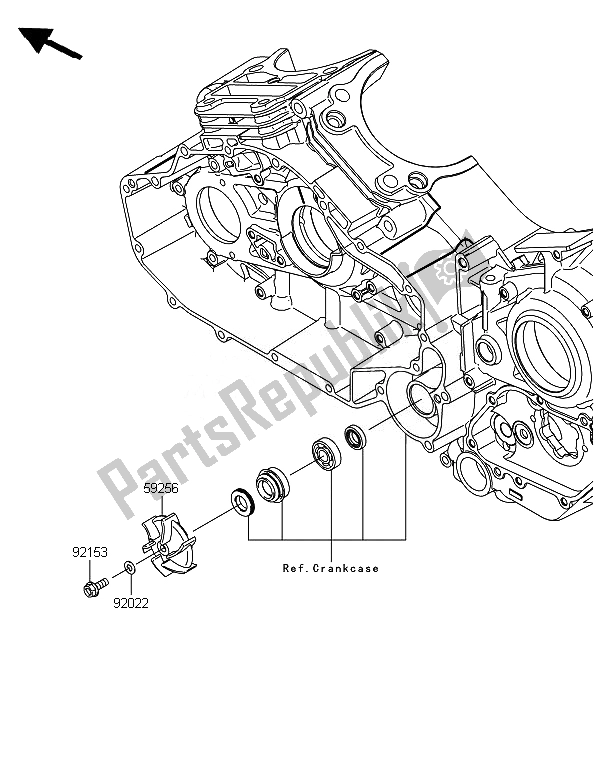 All parts for the Water Pump of the Kawasaki VN 1700 Classic Tourer ABS 2014