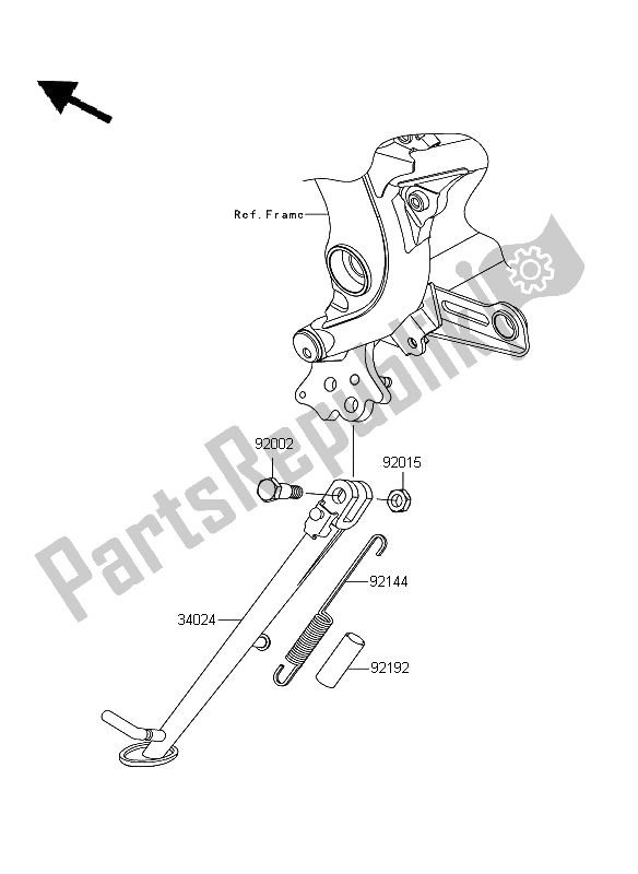 Wszystkie części do Stoisko Kawasaki ER 6N ABS 650 2009