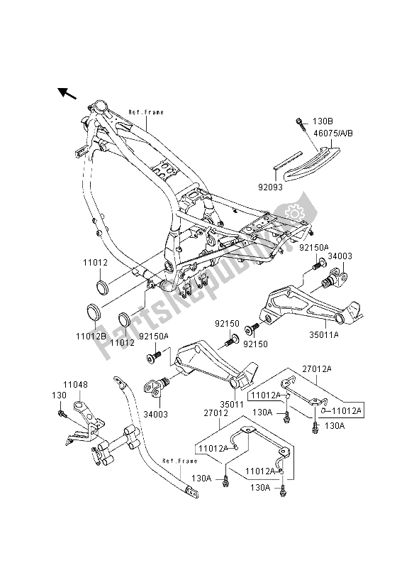 Toutes les pièces pour le Compartiment Des Piles du Kawasaki GPZ 1100 1995