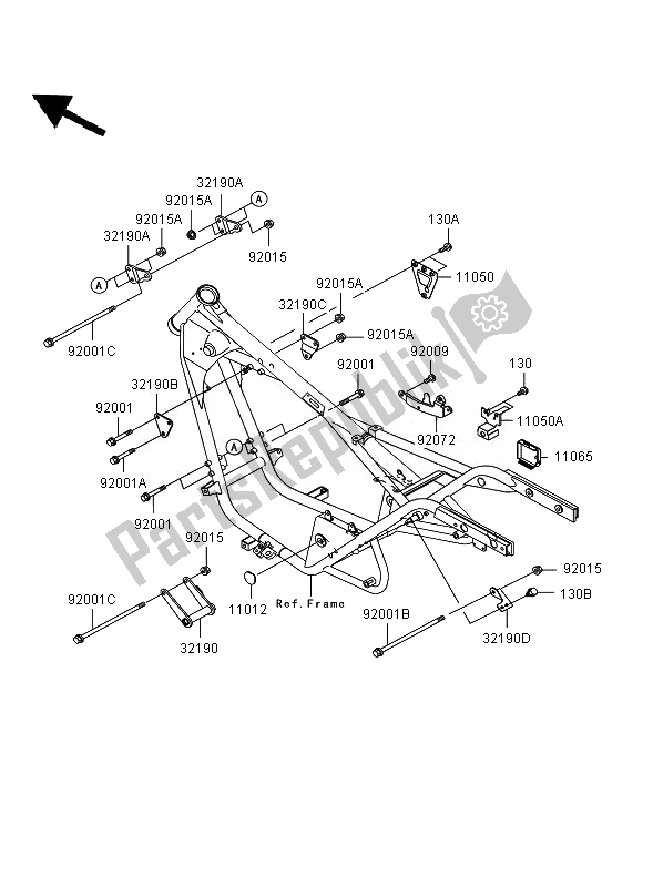 Todas las partes para Accesorios De Marco de Kawasaki Eliminator 125 2007
