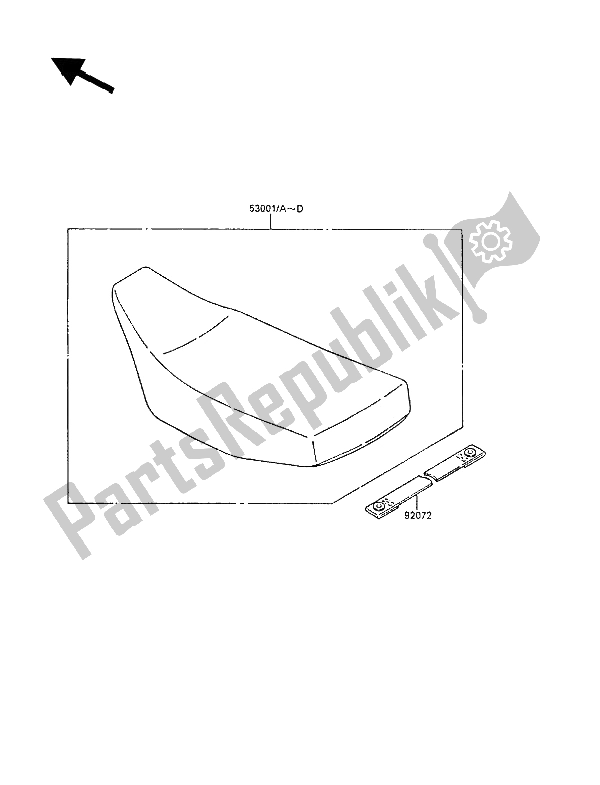 All parts for the Seat of the Kawasaki KX 60 1987