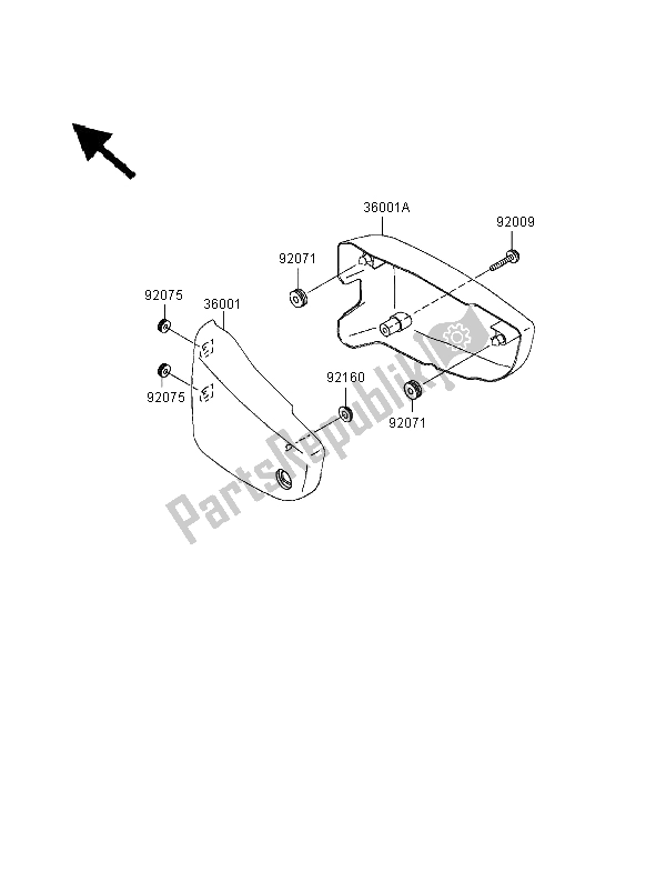 All parts for the Side Covers of the Kawasaki VN 1500 Classic Tourer 1998