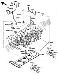 głowica cylindra (zx750ge000001 006883)