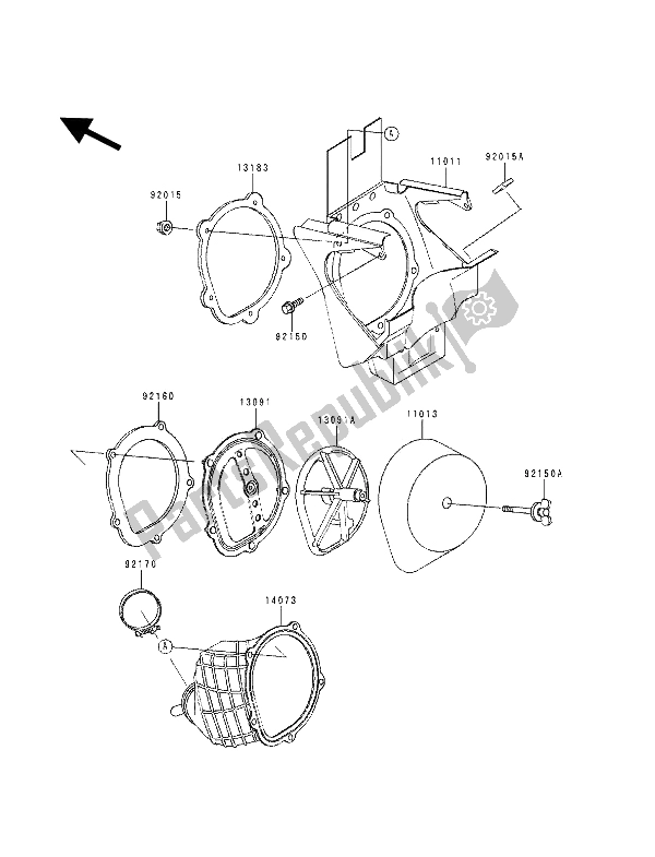 Todas as partes de Filtro De Ar do Kawasaki KX 125 1994