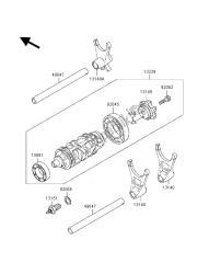 tambour de changement de vitesse et fourchette de changement de vitesse