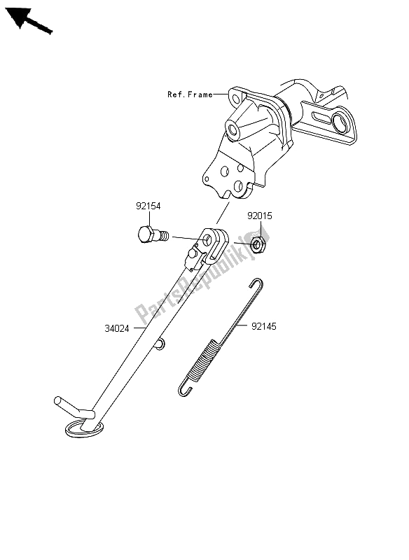 Tutte le parti per il In Piedi del Kawasaki ER 6N ABS 650 2012